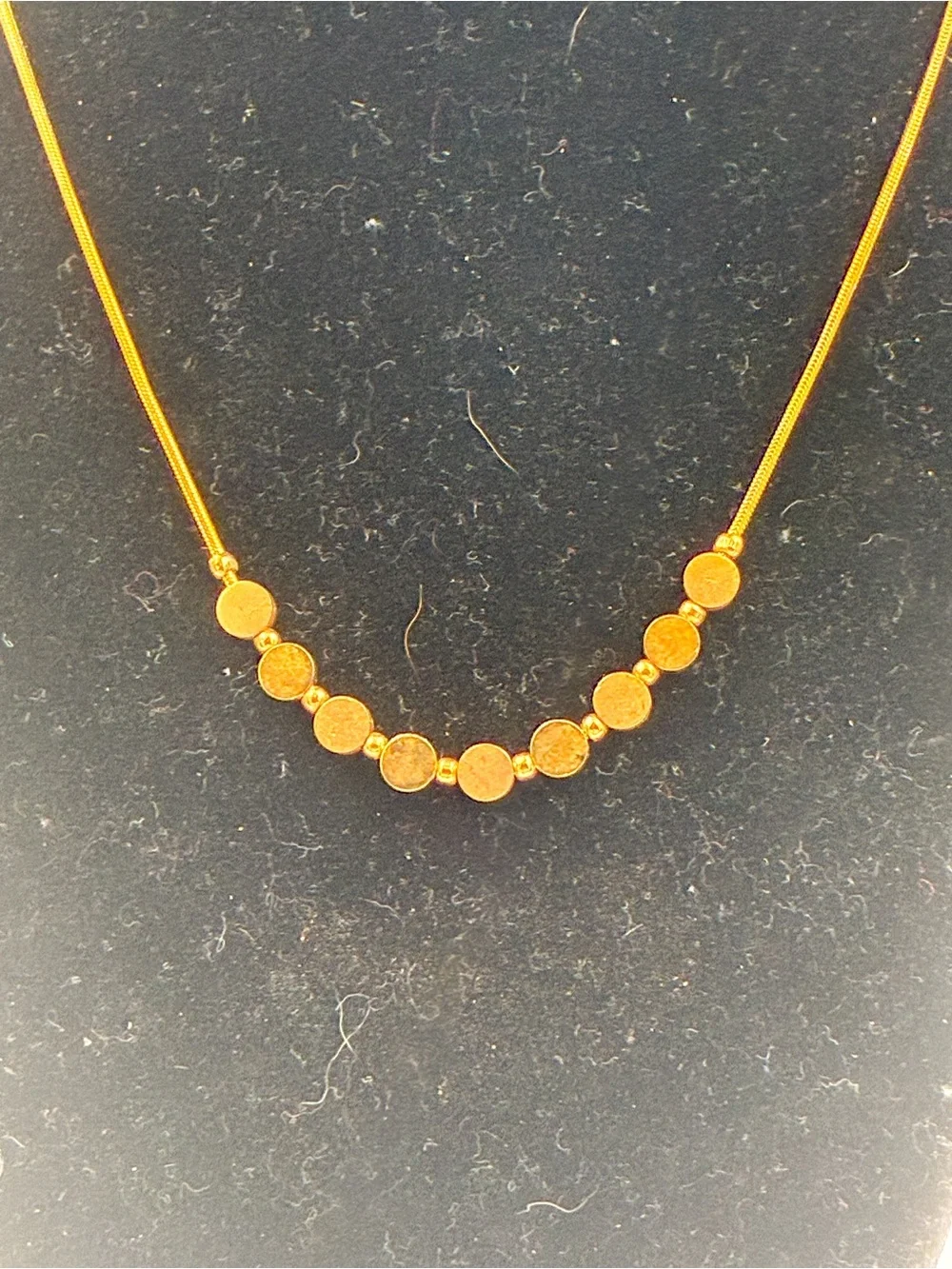 Women's Ladies Girls Golden Dots Stainless Steel Necklace
